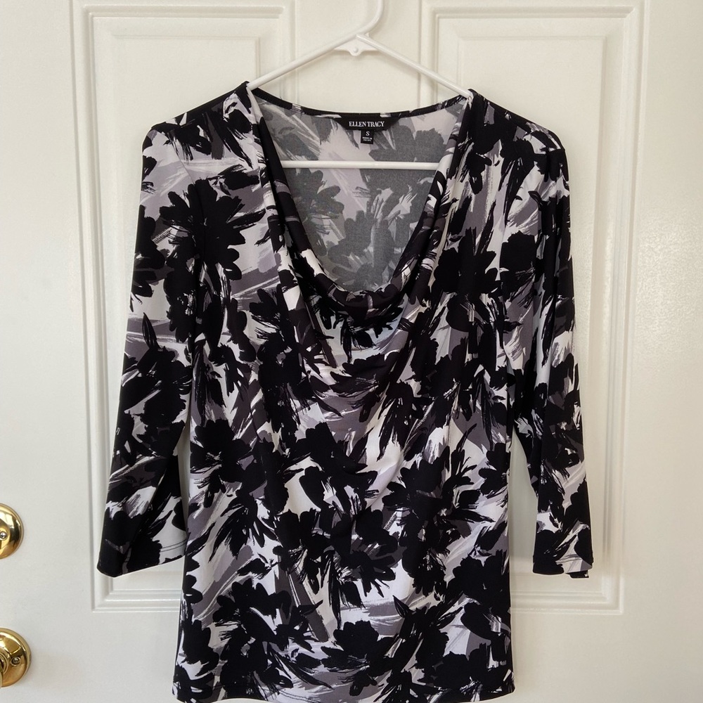 ELLEN TRACY 3/4 Sleeve Top-Small